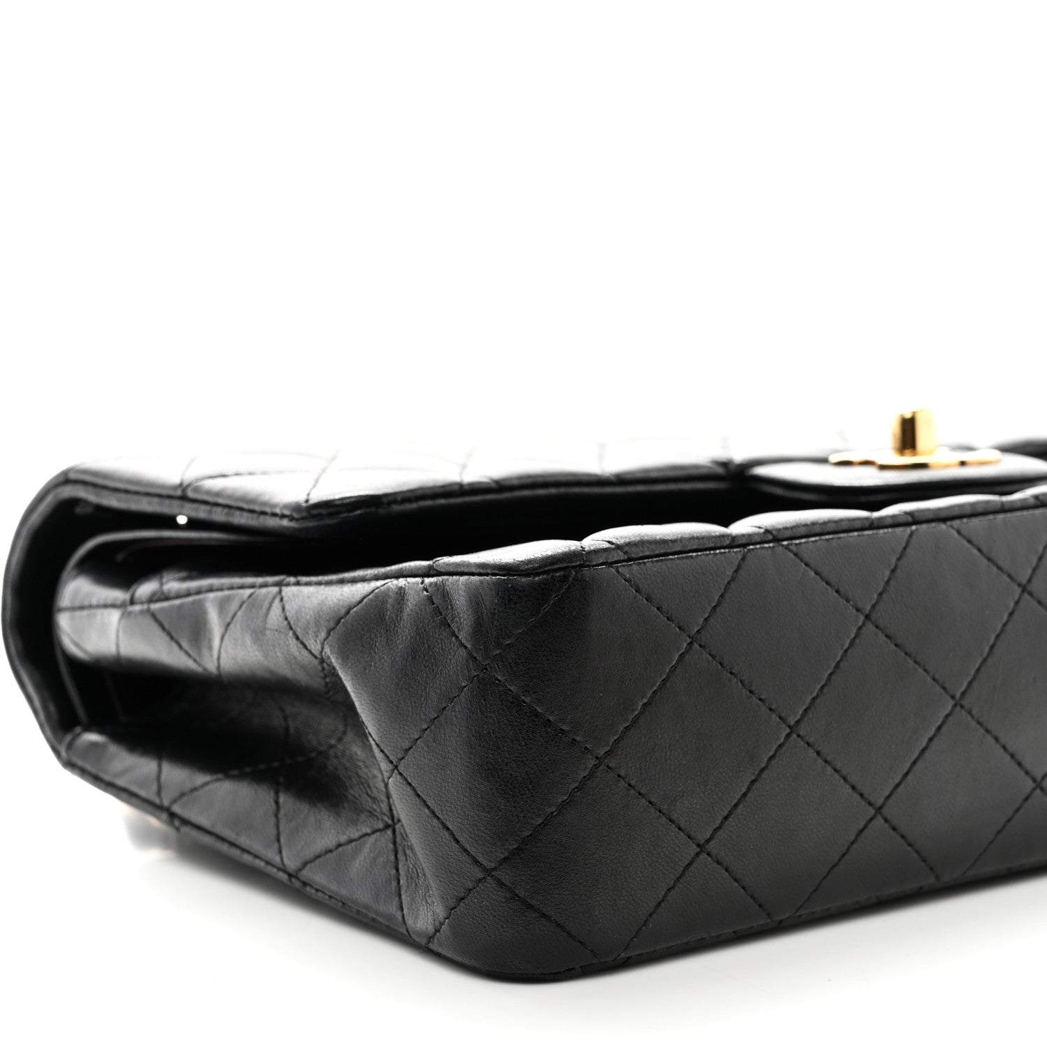 Chanel Lambskin Quilted Medium Double Flap Black 9 of 11