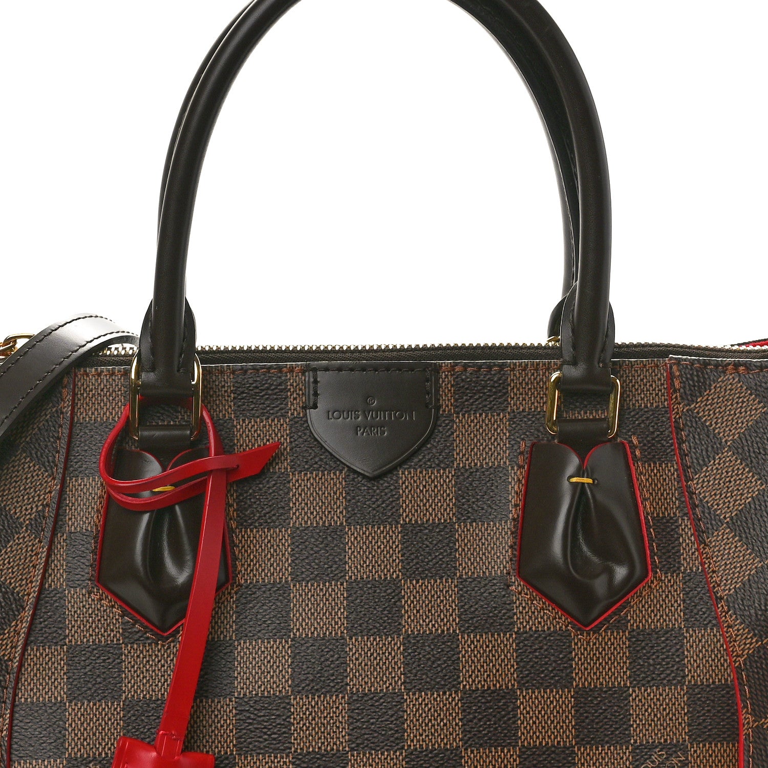 Louis Vuitton Damier Ebene Caissa Tote PM Cherry 7 of 10