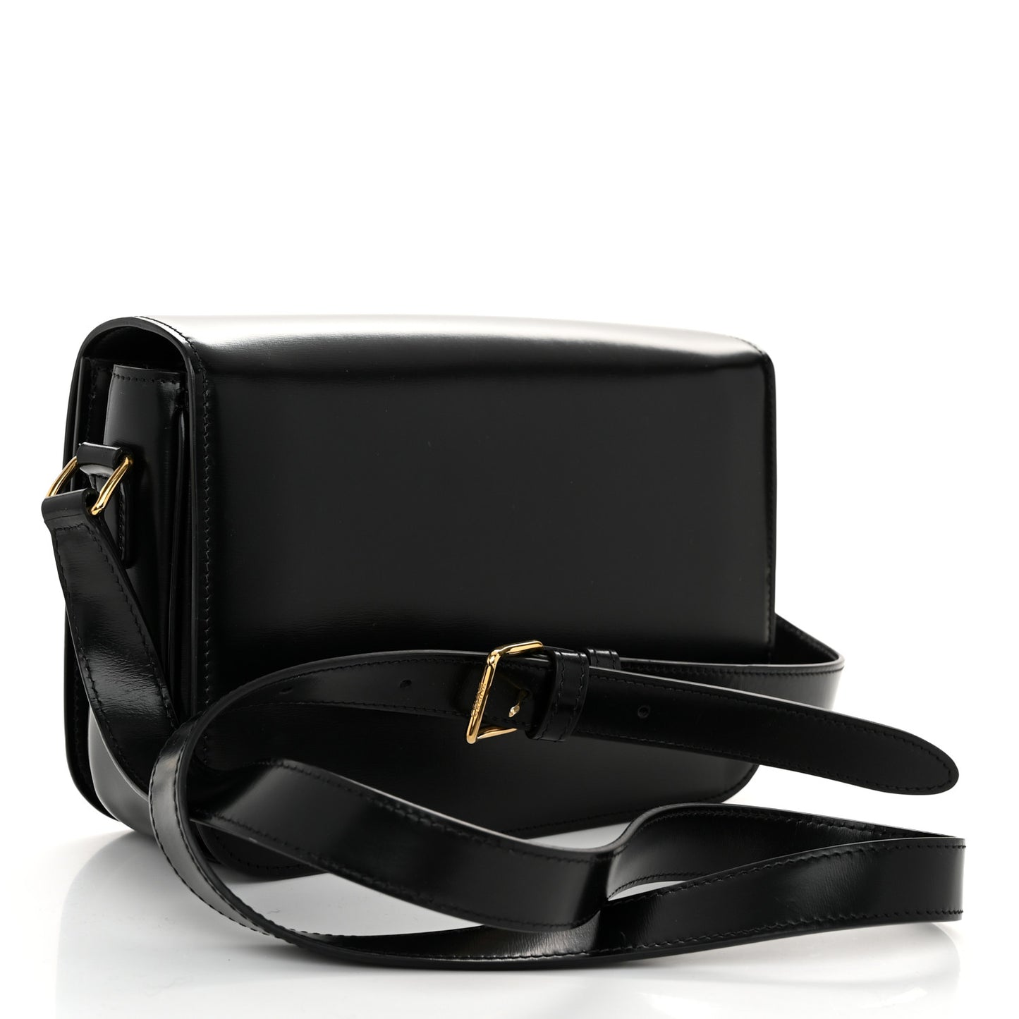 Shiny Calfskin Medium Triomphe Black