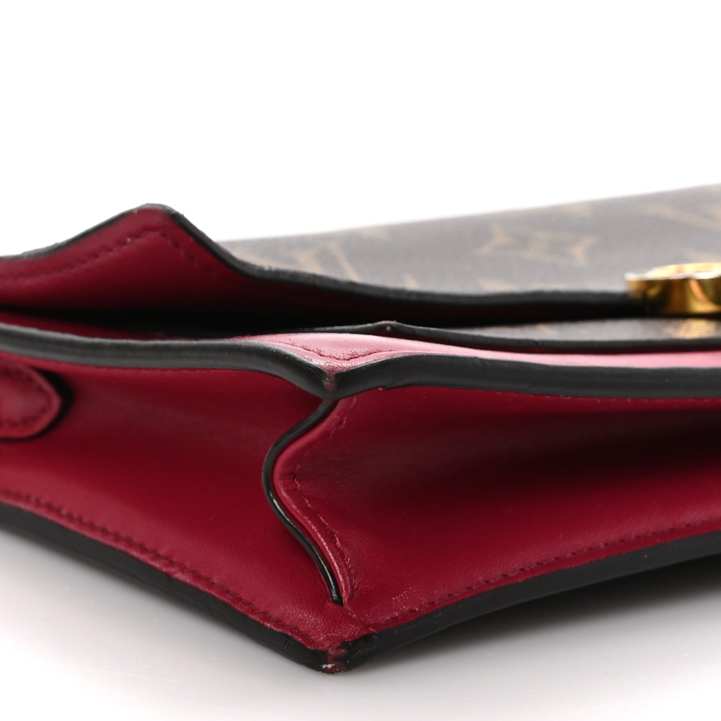 Monogram Flore Chain Wallet Fuchsia
