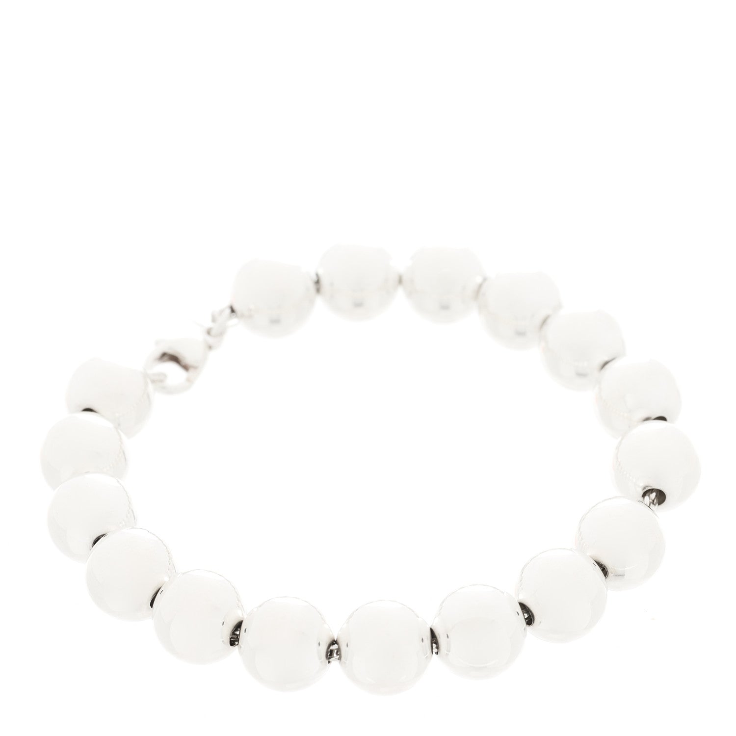 Tiffany Sterling Silver 10mm HardWear Ball Bracelet 1 of 4