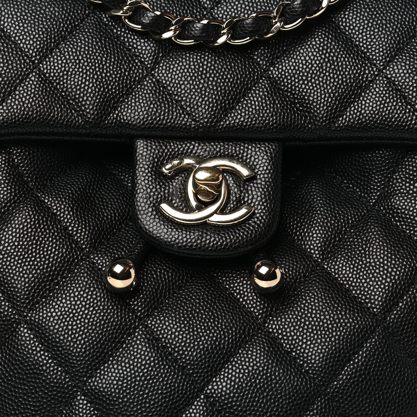 Caviar Quilted Mini Urban Spirit Backpack Black