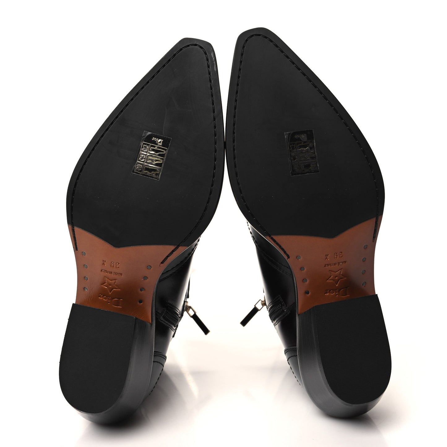 Calfskin Shaded Calfskin Dior West Ankle Boots 39 Black Deep Amaranth