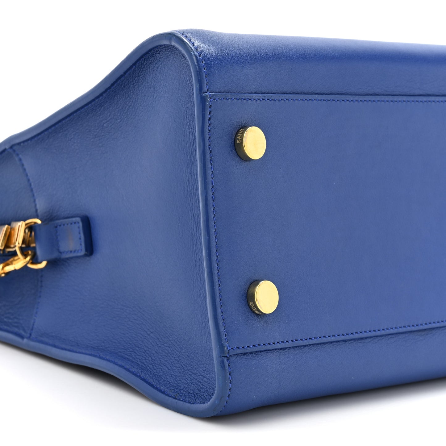Calfskin Small Monogram Cabas Blue Majorelle