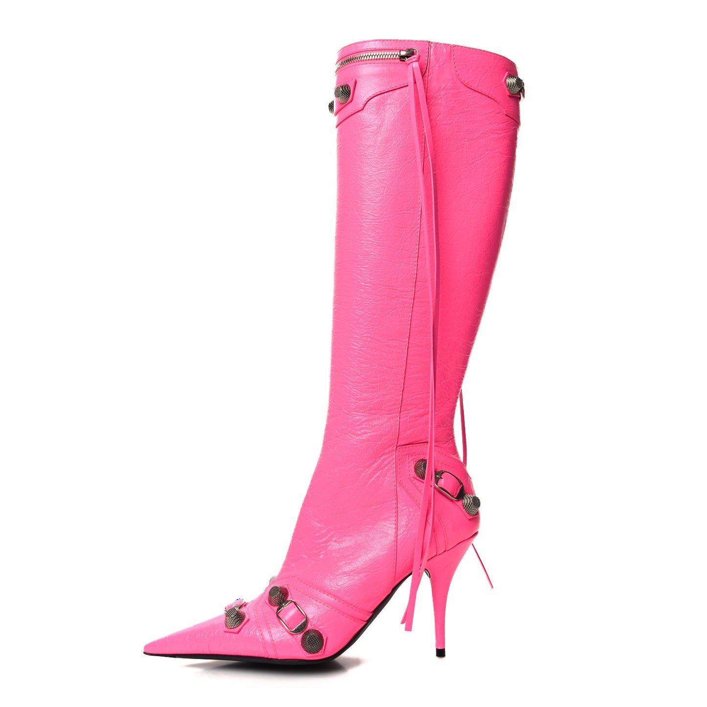 Agneau Arena Cagole 90mm Boots 38 Fluo Pink