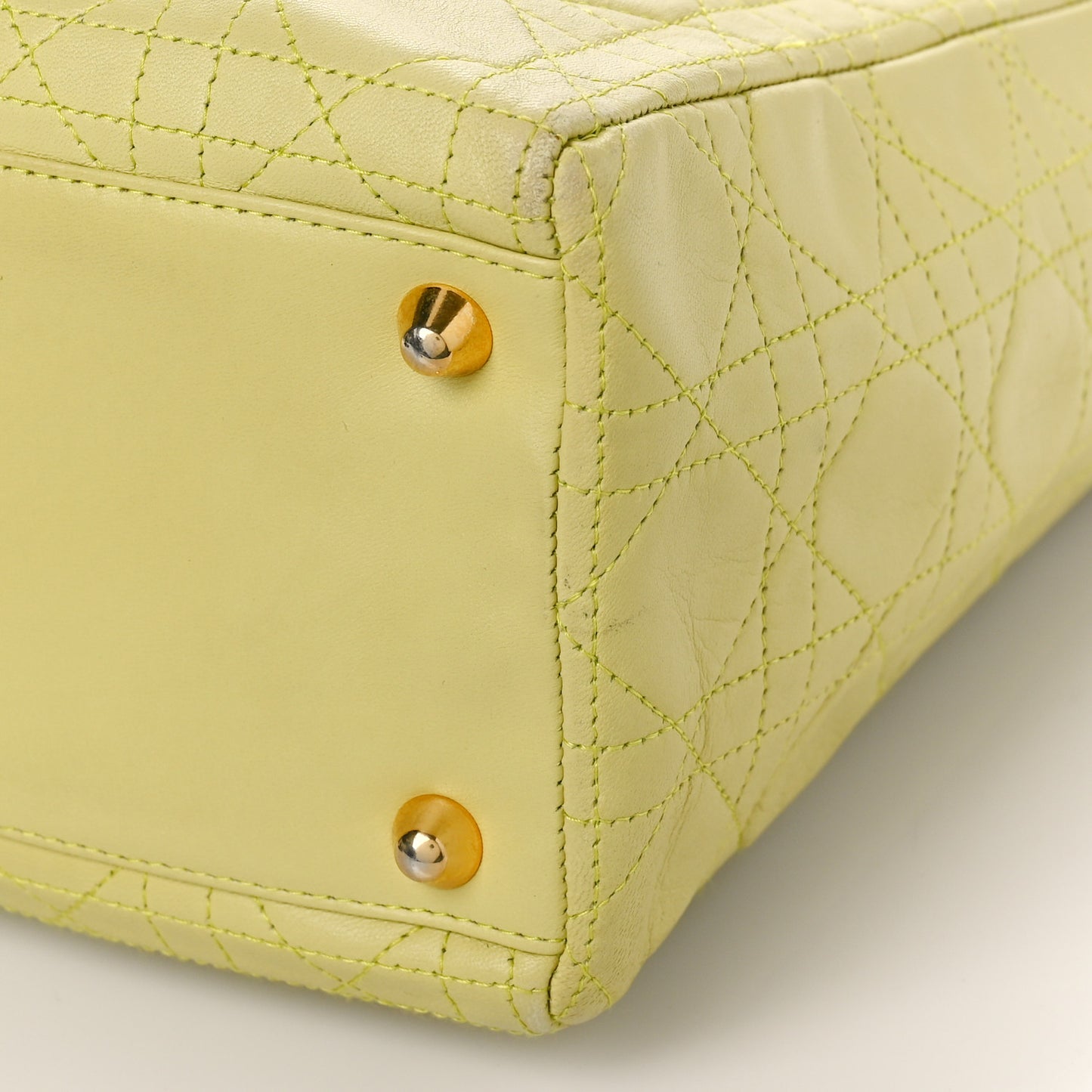Lambskin Cannage Large Lady Dior Light Green