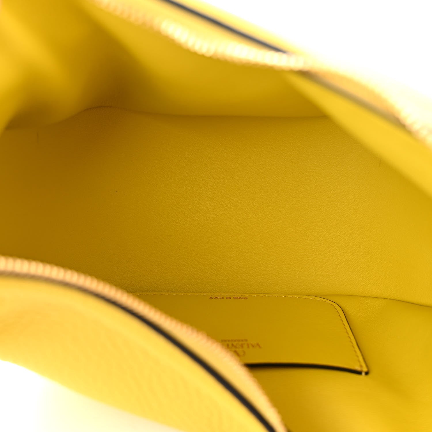 Valentino Garavani Grainy Calfskin Small Vlogo Moon Hobo Bag Cedar Yellow 5 of 9