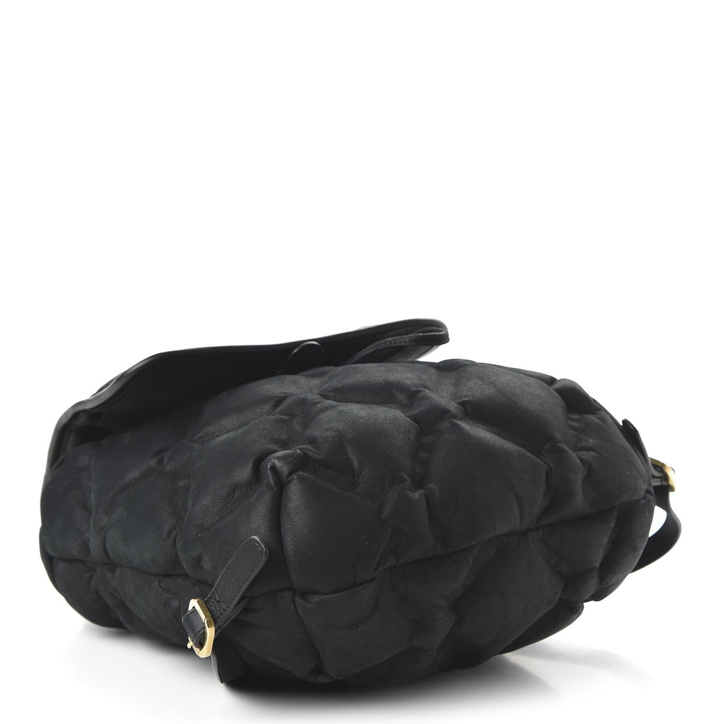 Iridescent Calfskin Quilted Chesterfield Backpack Black
