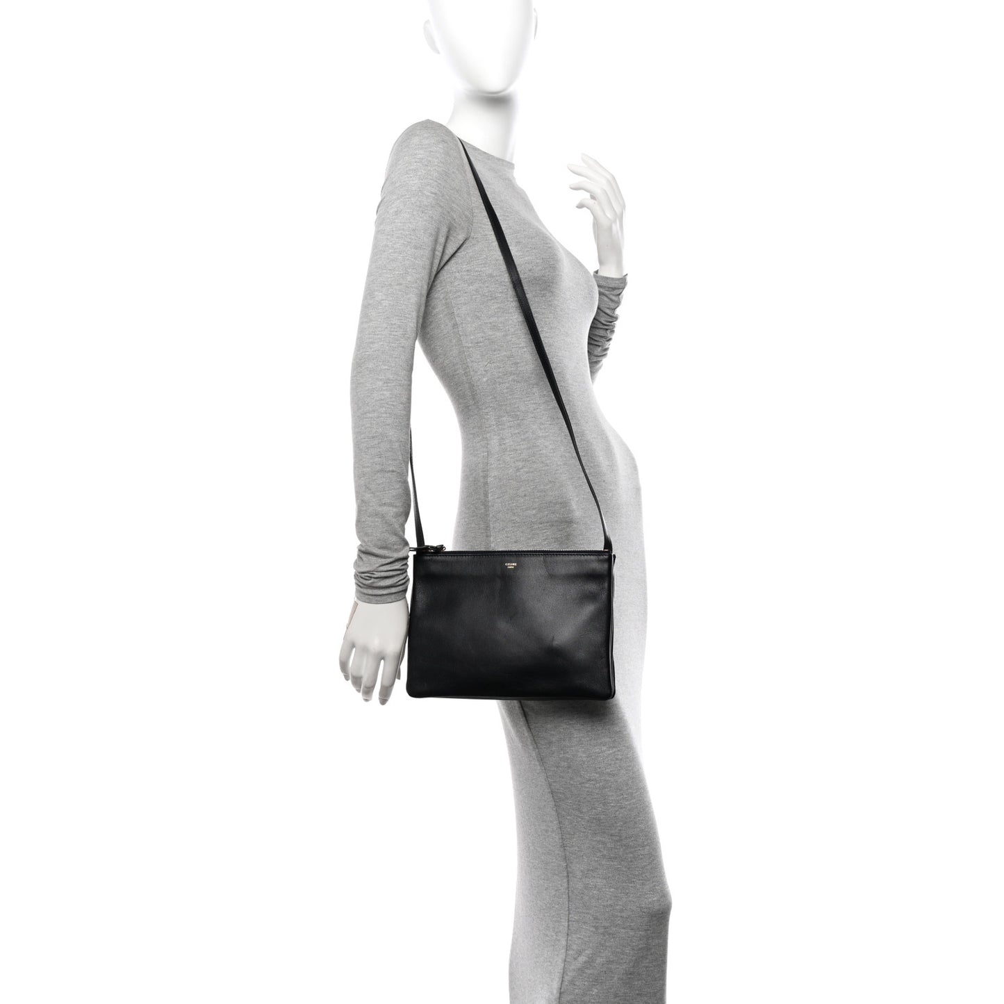 Lambskin Large Trio Crossbody Bag Navy Blue