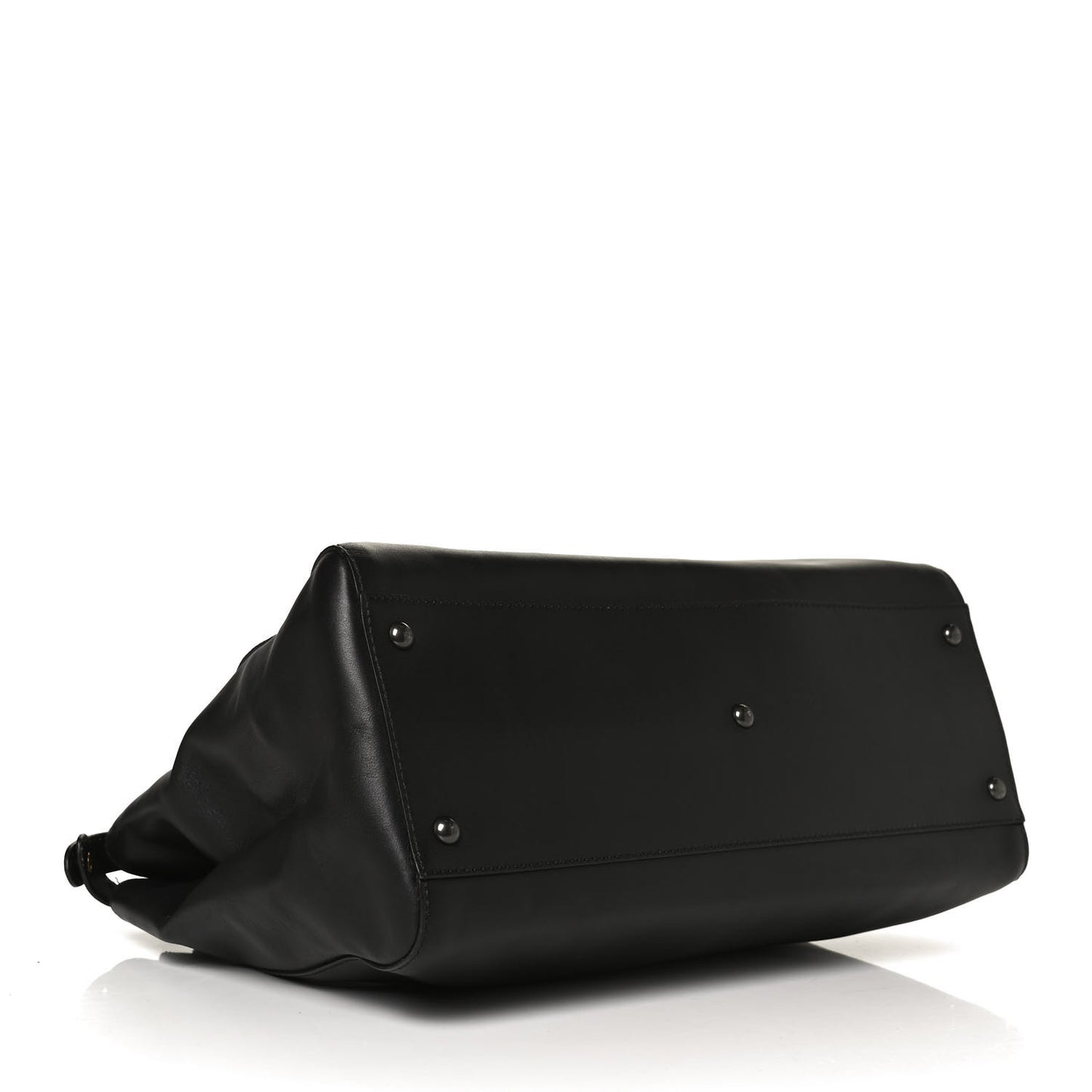 Calfskin Calf Hair Leopard Print Large Peekaboo Iconic Satchel Black