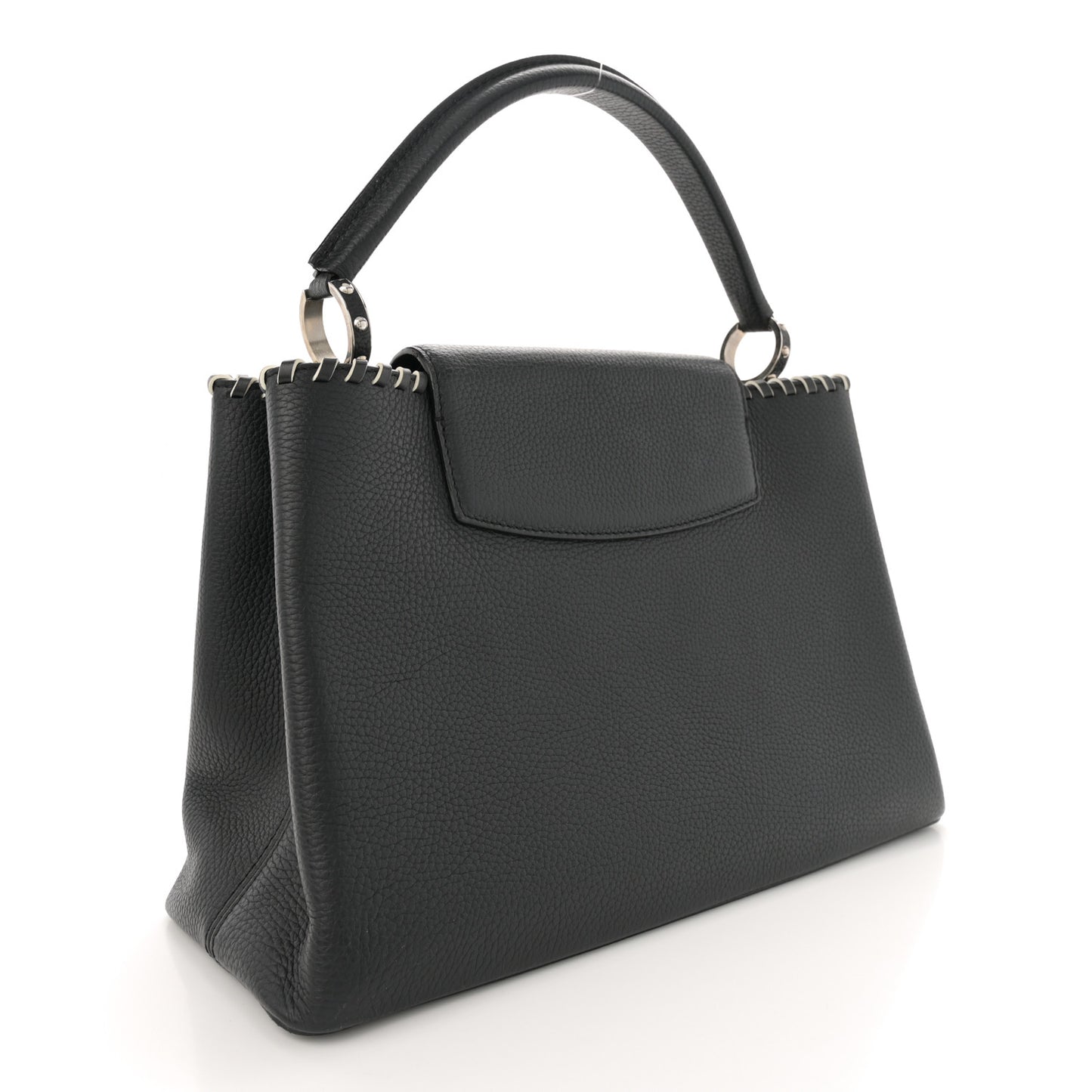 Taurillon Braided Capucines MM Black