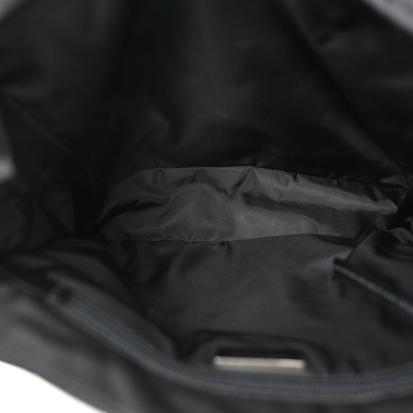 Tessuto Nylon Front Pocket Messenger Bag Black