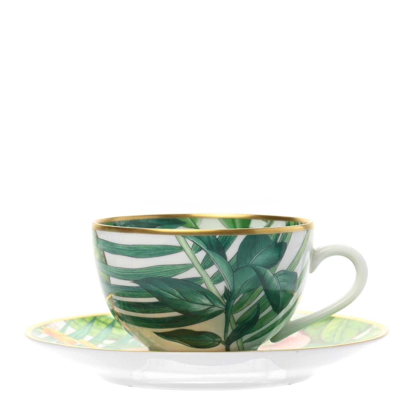 Porcelain Passifolia Tea Cup And Saucer