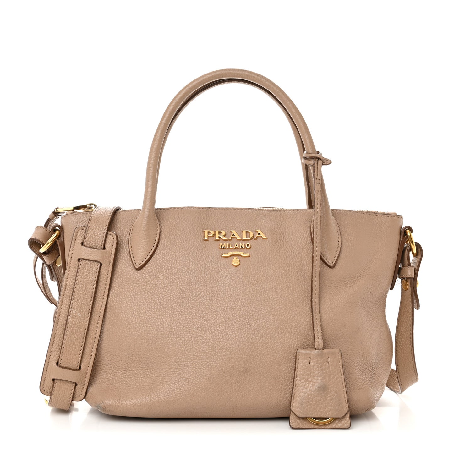 Vitello Daino Mini Shopping Tote Cammeo