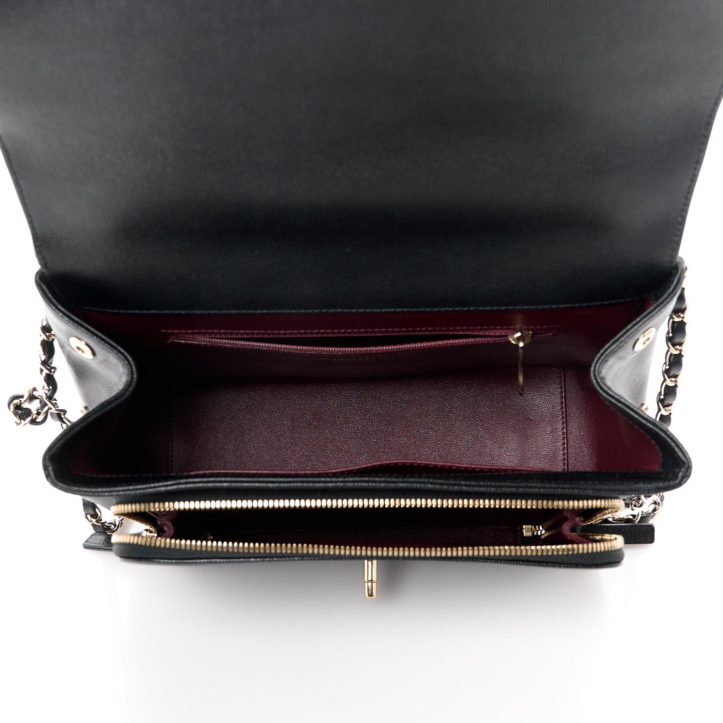Caviar Quilted Large Business Affinity Flap Black