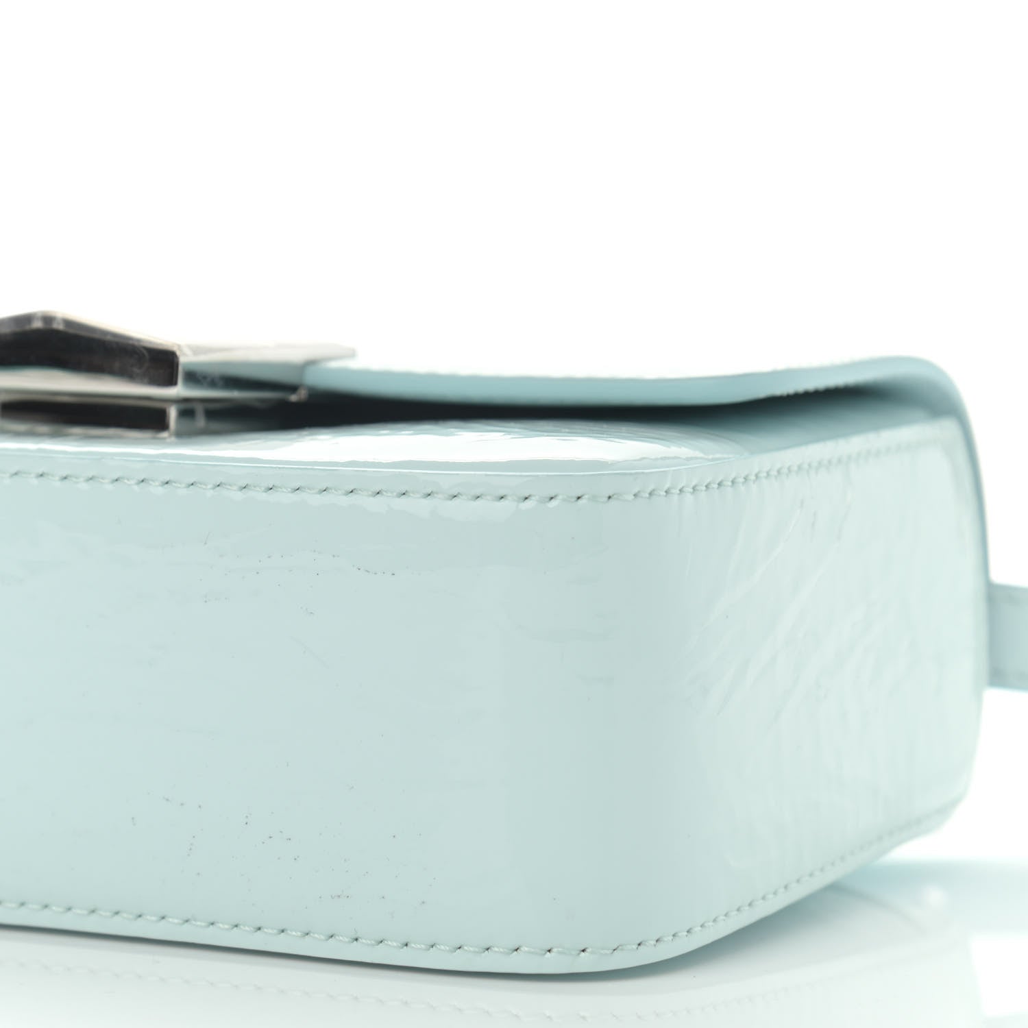 Givenchy Patent Textured Goatskin Mini 4G Crossbody Sky Blue 10 of 11