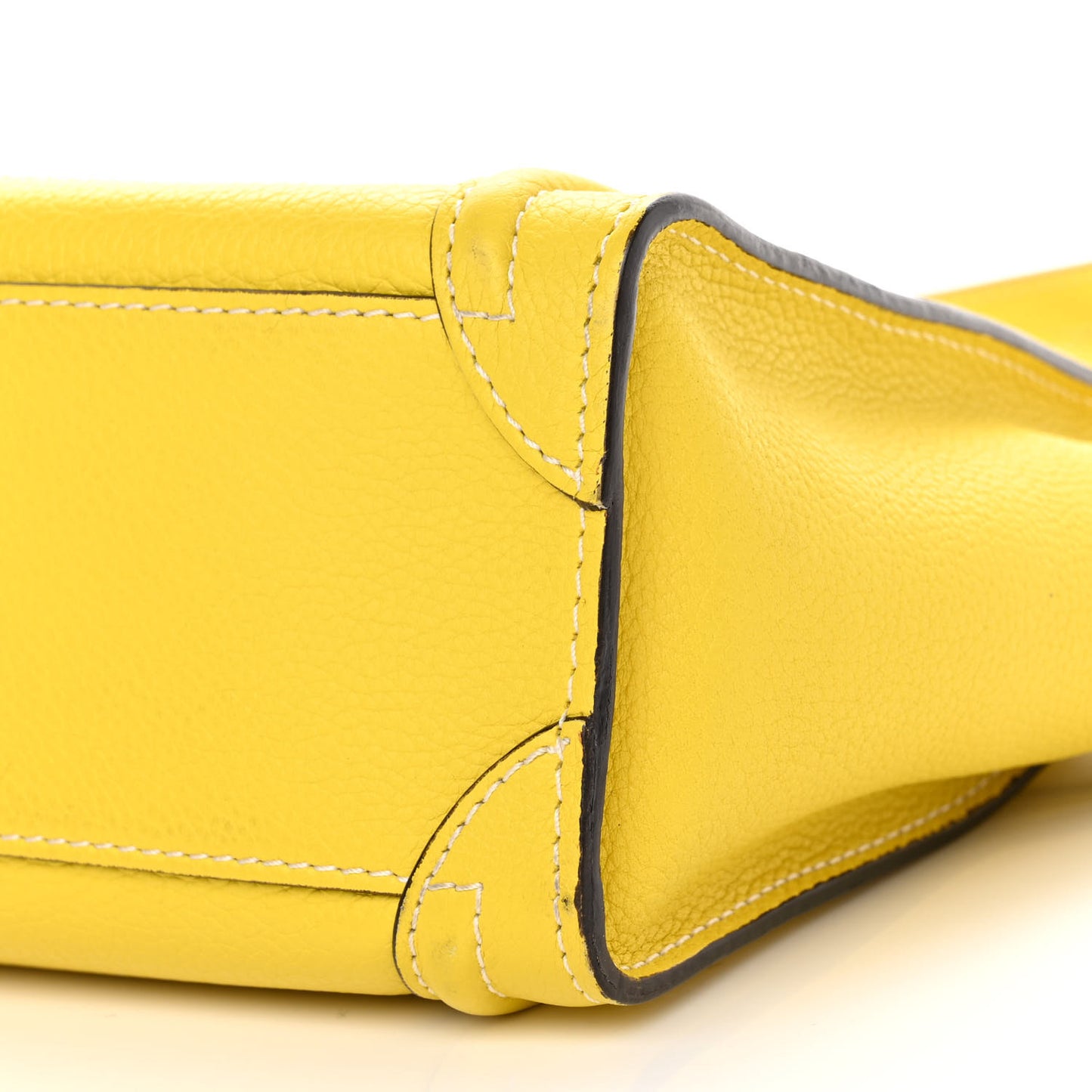 Drummed Calfskin Nano Luggage Citron