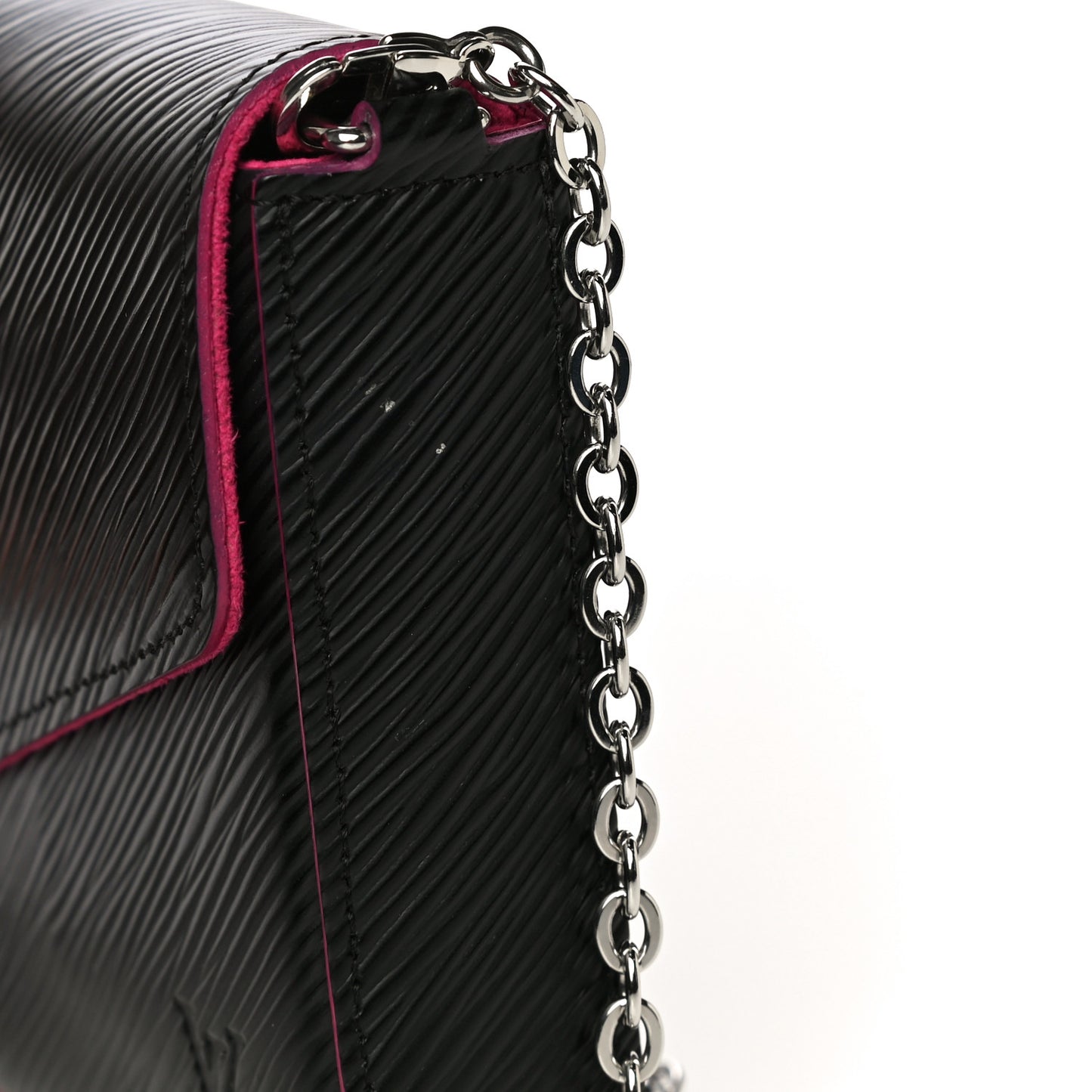 Epi Pochette Felicie Black Hot Pink