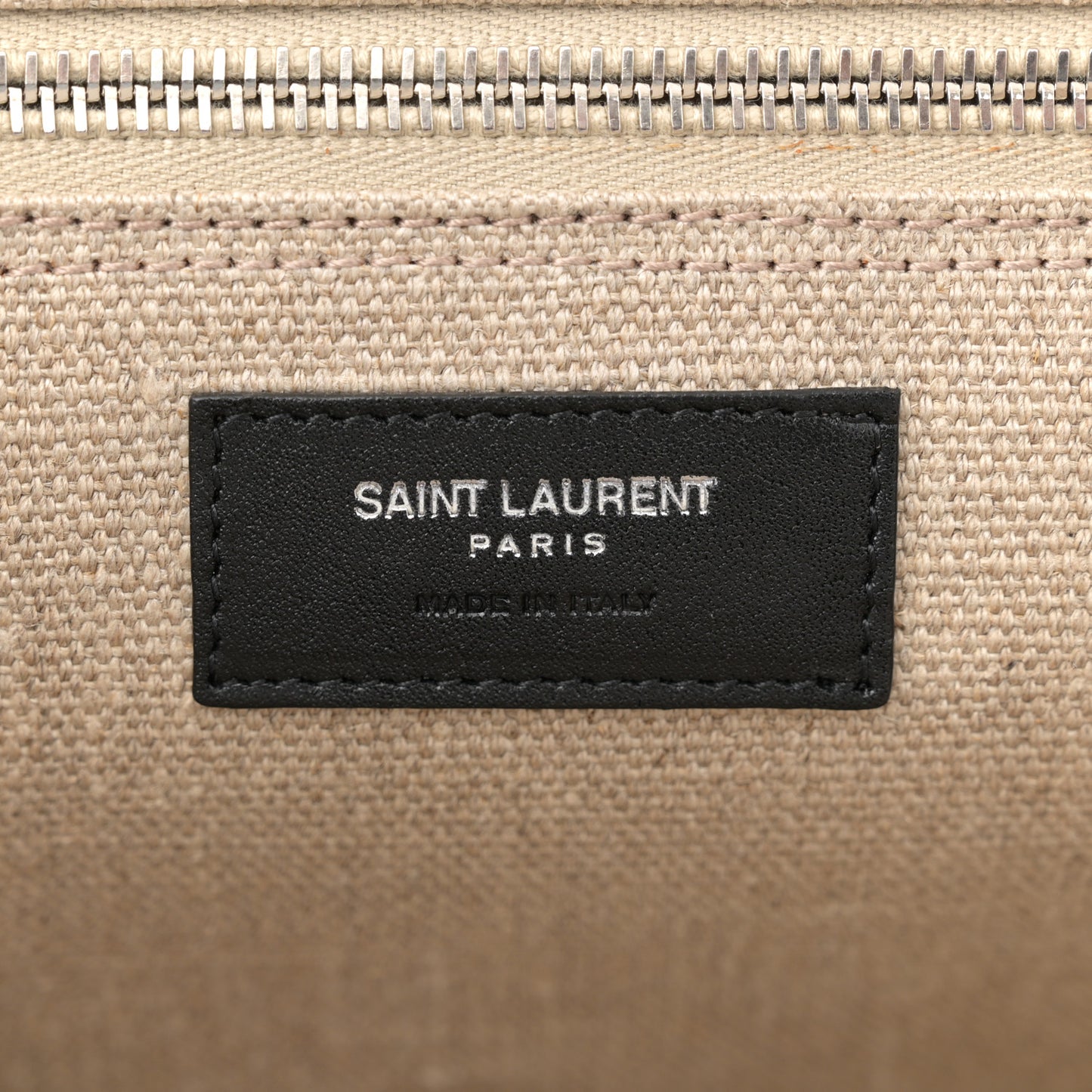 Linen Calfskin Rive Gauche Tote Optic White