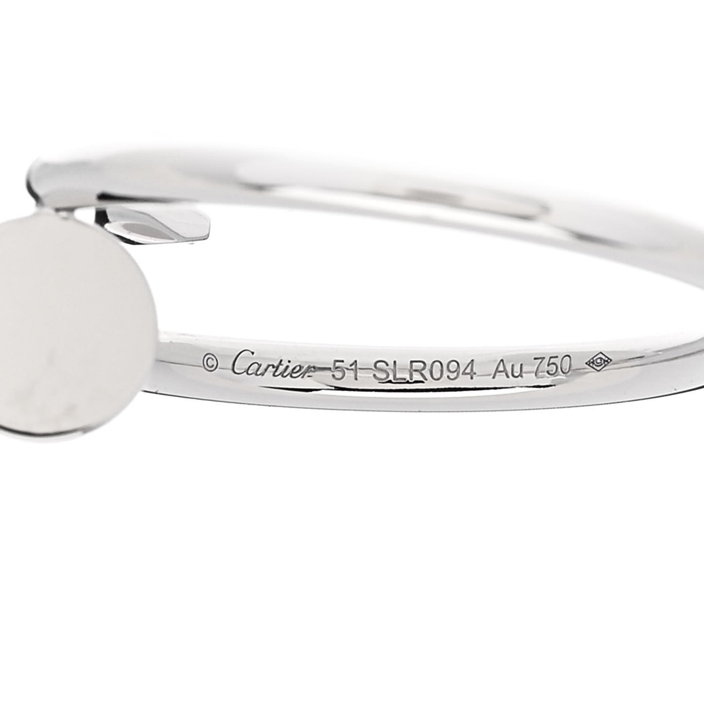 18K White Gold Small Juste Un Clou Ring 51 5.75
