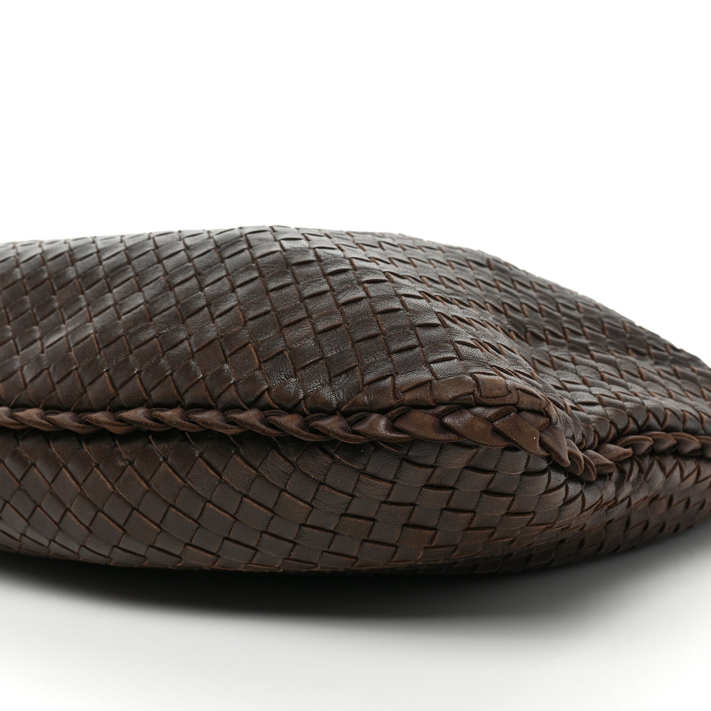 Nappa Intrecciato Large Veneta Hobo Ebano