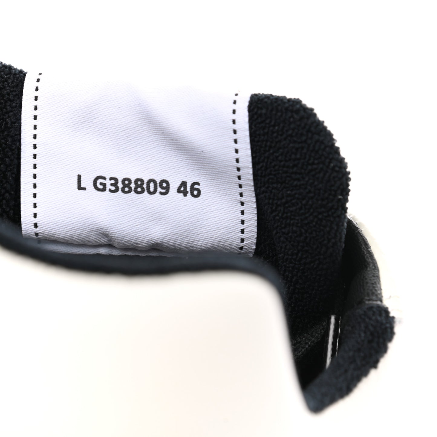 Grained Calfskin Fabric Mens Logo Sneakers 46 White Black