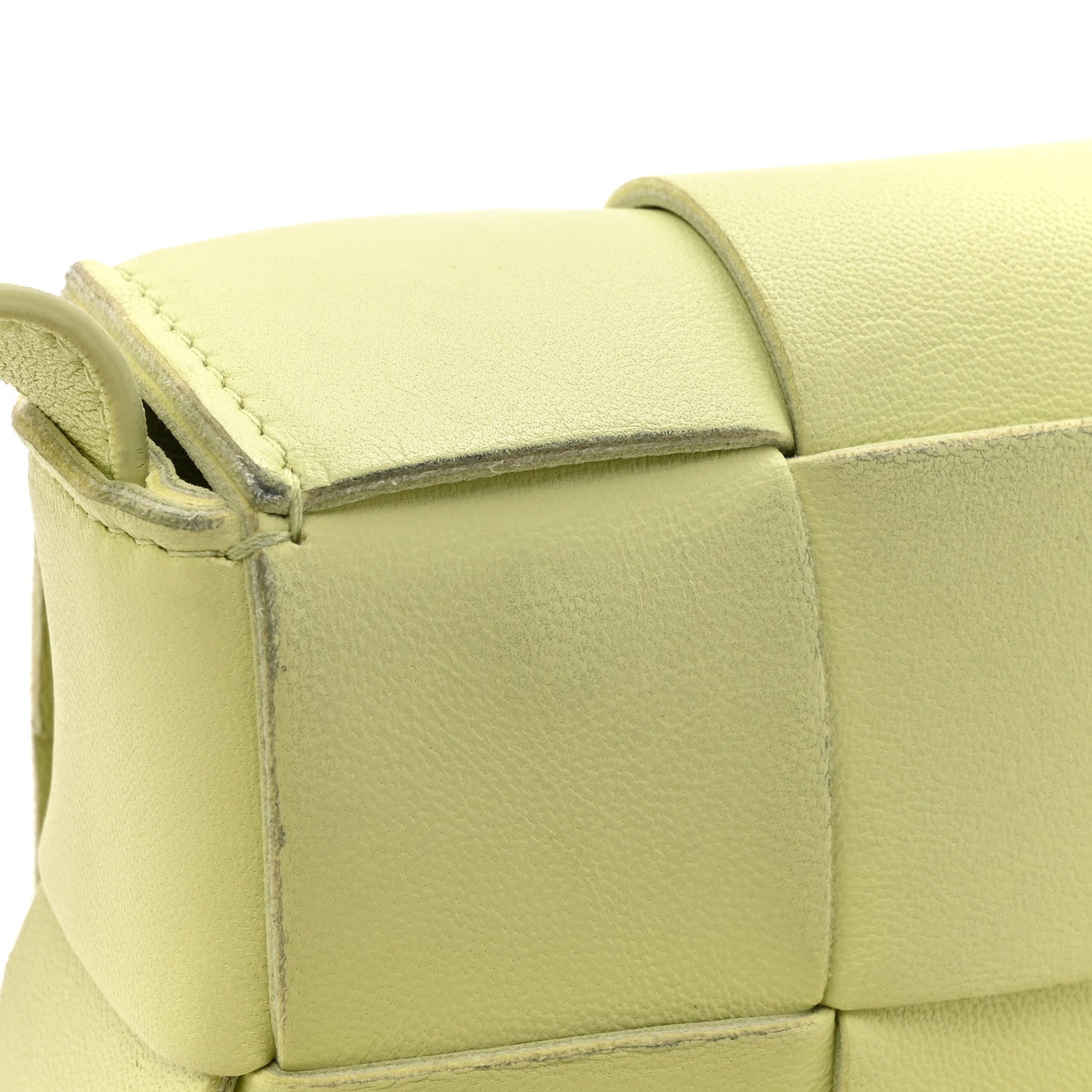 Bottega Veneta Lambskin Maxi Intreccio Candy Cassette Crossbody Bag Lemon Washed 11 of 16