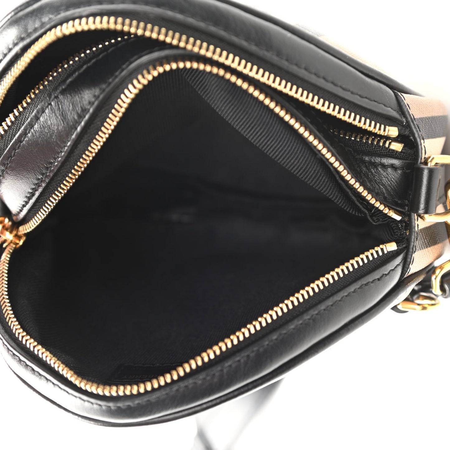 E-Canvas Calfskin Icon Stripe Louise Bag Archive Beige