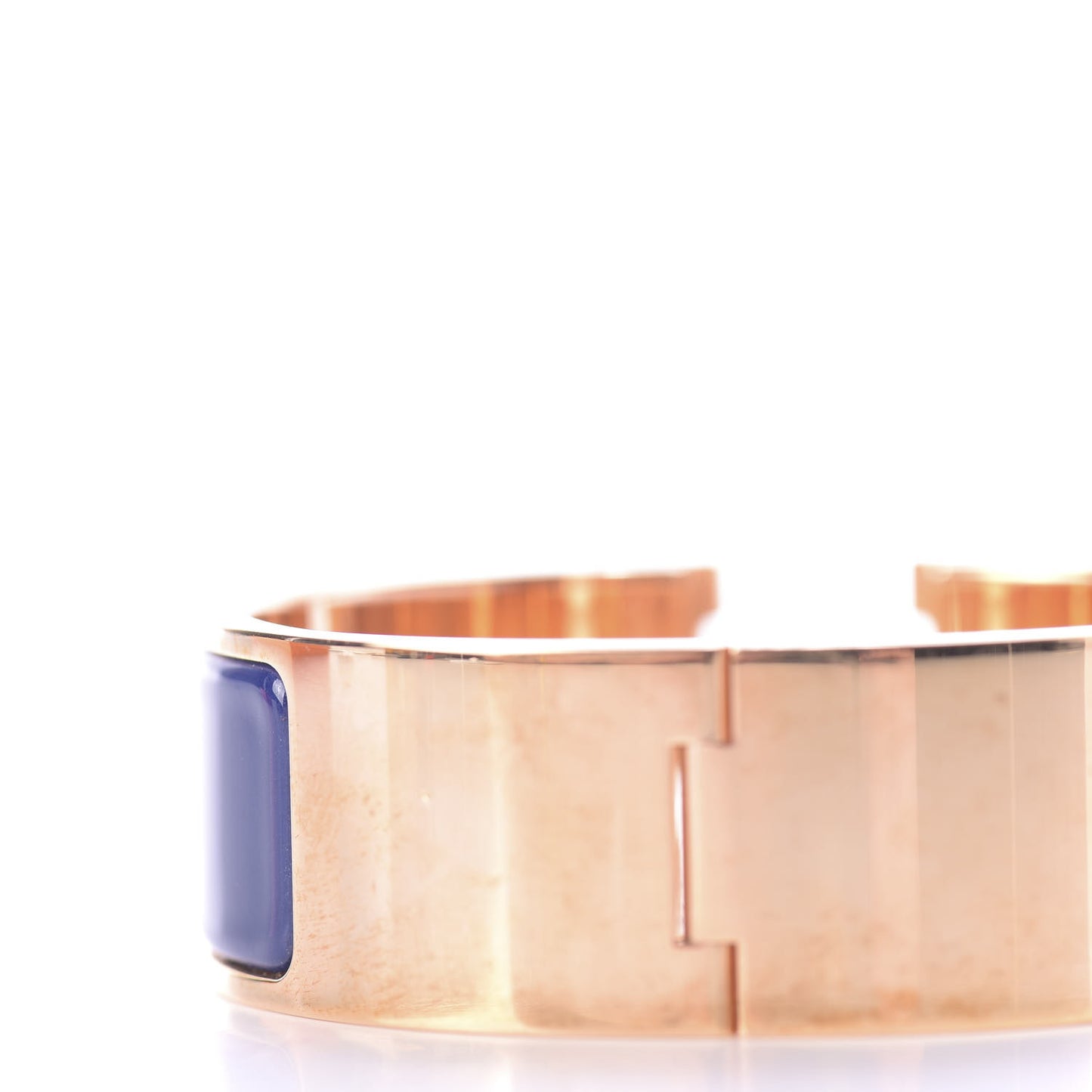 Enamel Wide Clic Clac H Bracelet PM Bleu Imperial