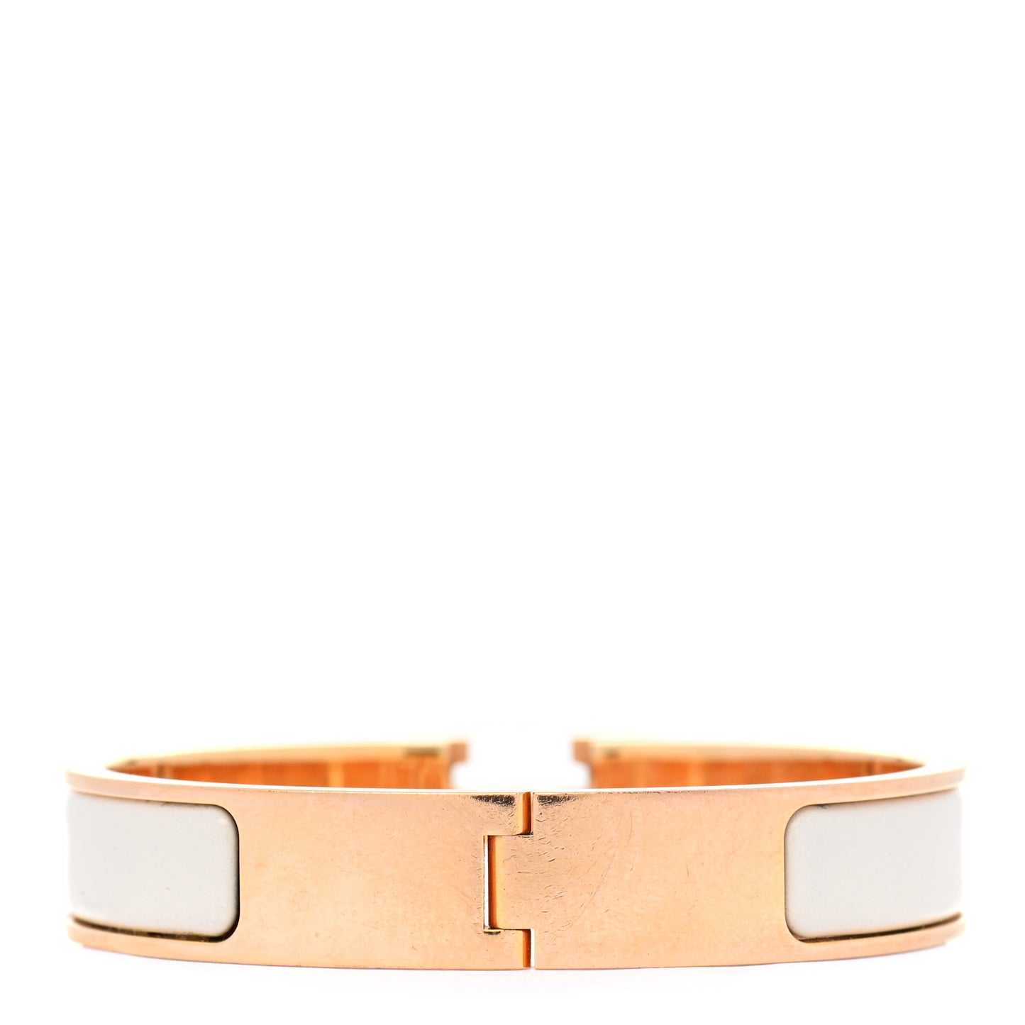 Enamel Narrow Clic Clac H Bracelet PM Craie