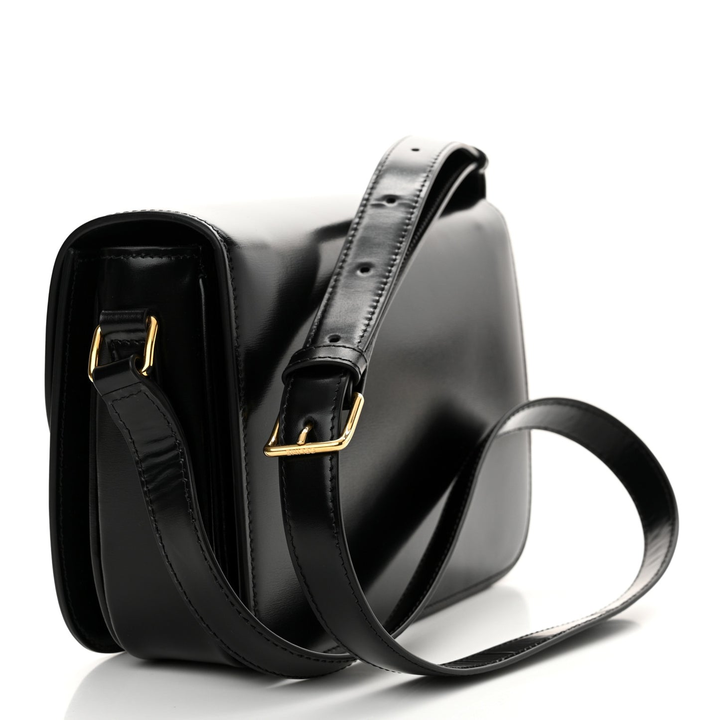 Shiny Calfskin Medium Triomphe Black