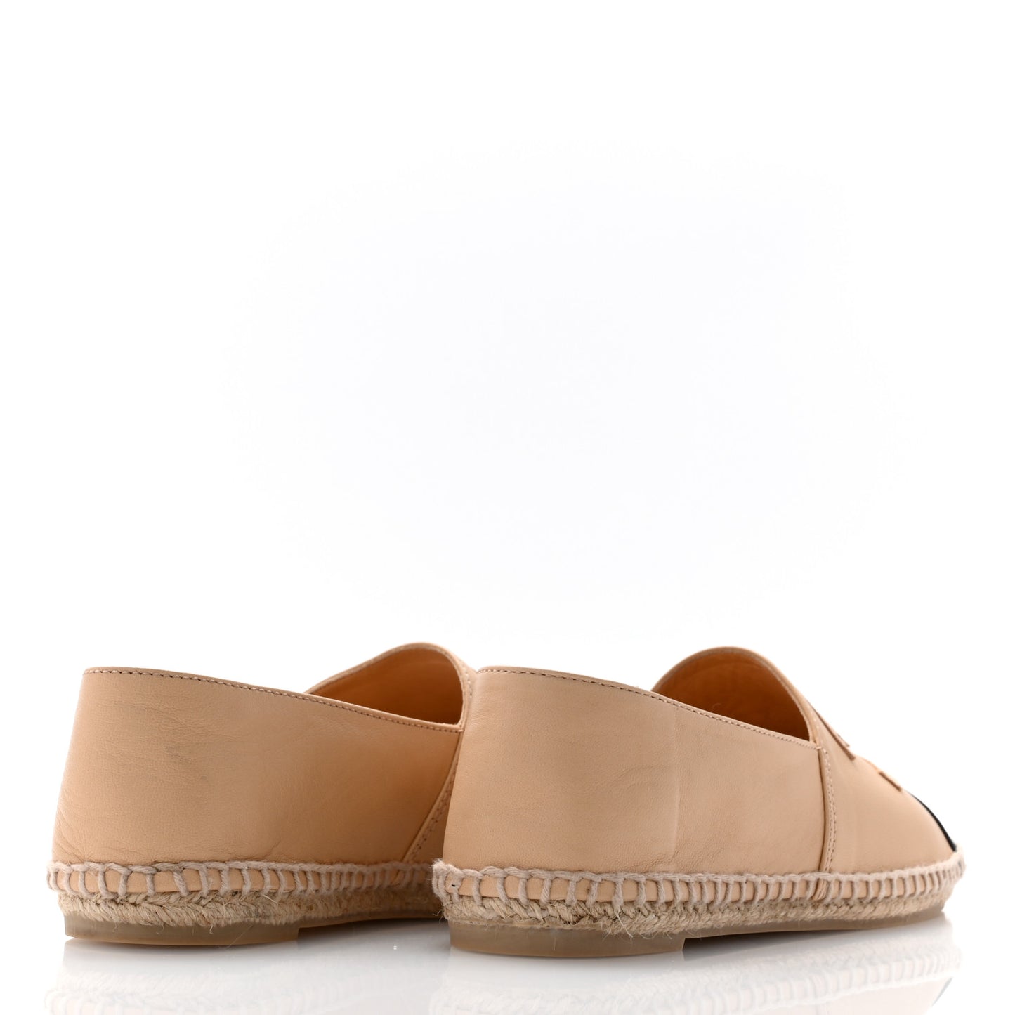 Lambskin CC Espadrilles 35 Beige Black