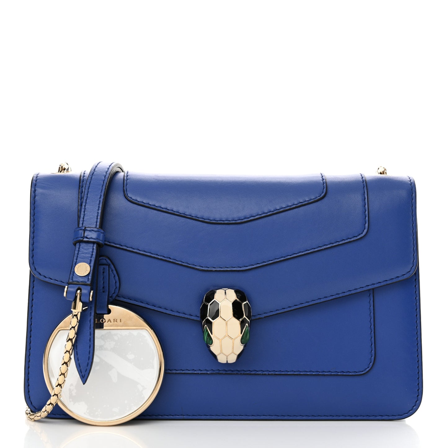 Calfskin Serpenti Forever Crossbody Bag Blue