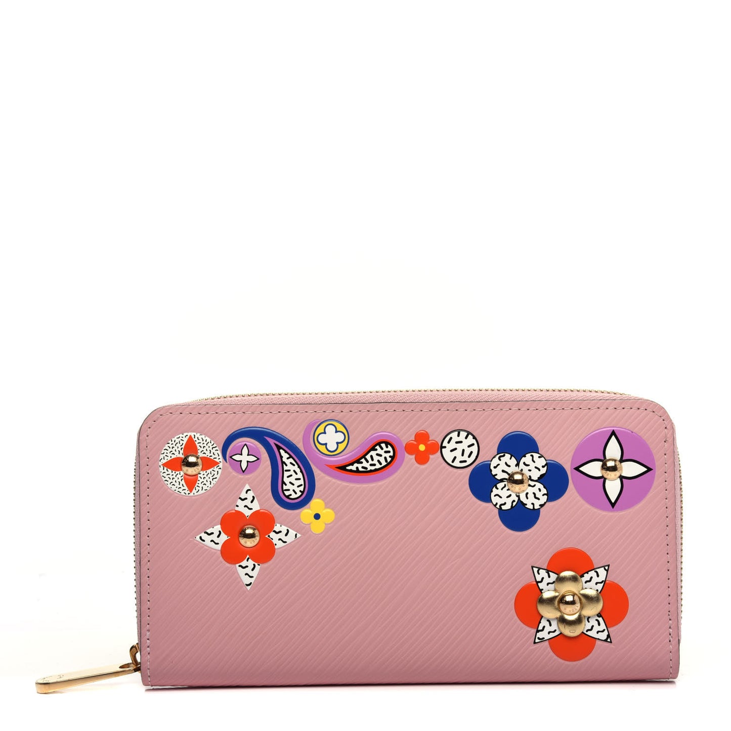 Epi Blooming Flowers Zippy Wallet Rose Ballerine
