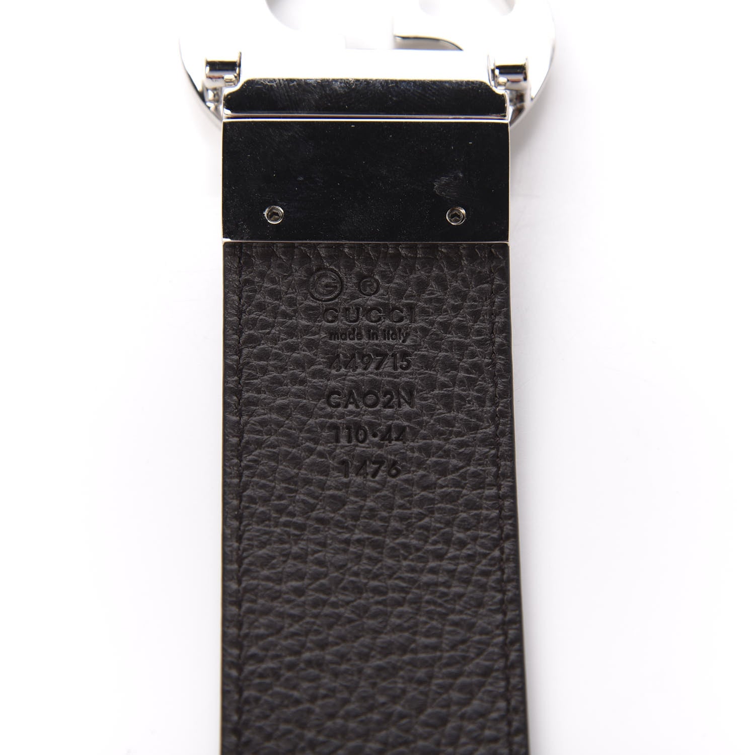 Gucci Calfskin 1973 Reversible Belt 110 44 Black Brown 3 of 8