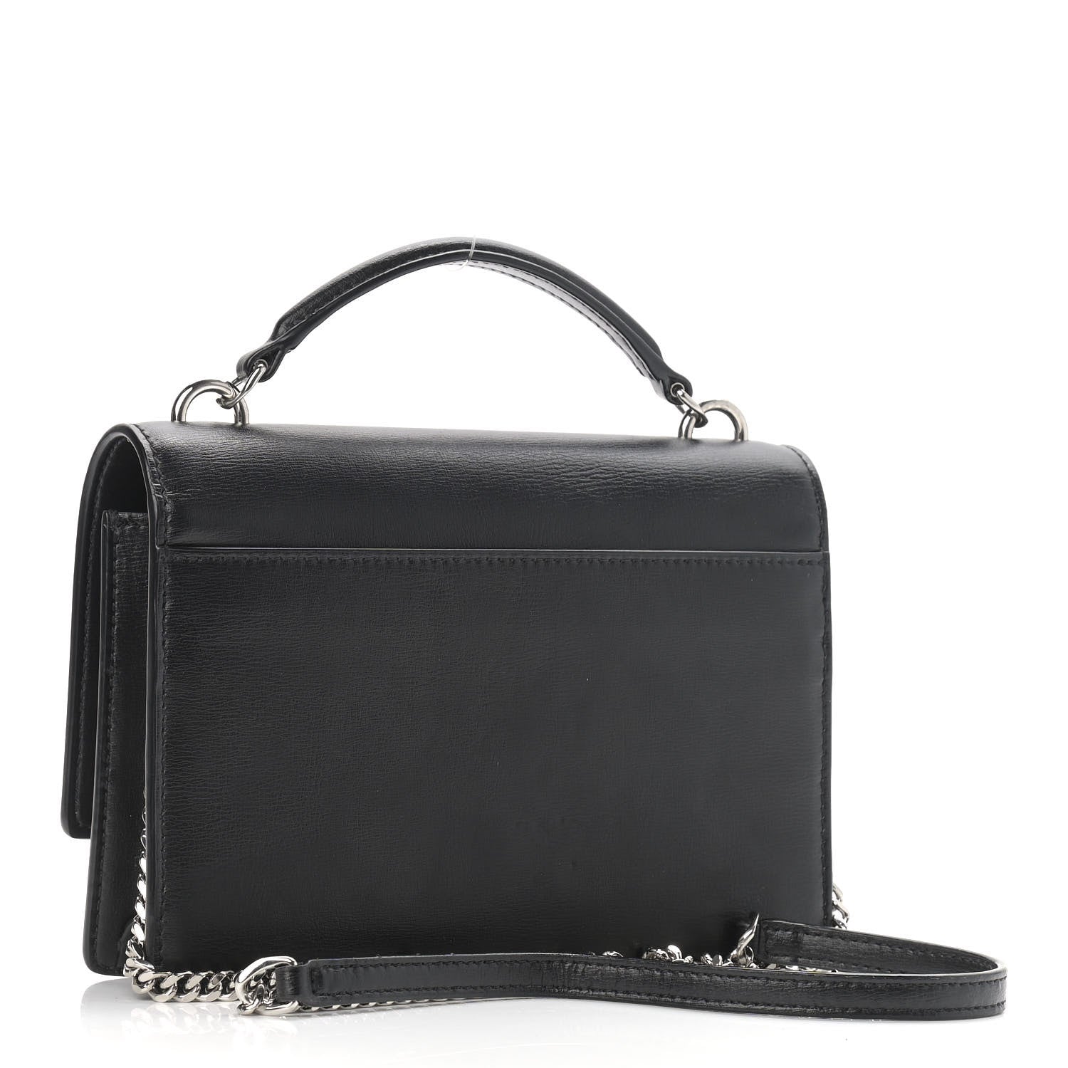 Saint Laurent Calfskin Monogram Sunset Chain Wallet Black 3 of 9