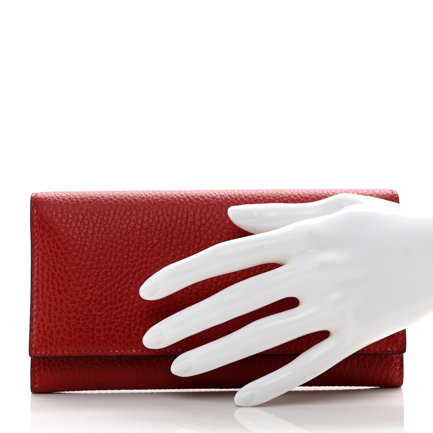 Pebbled Calfskin Interlocking G Continental Wallet Red