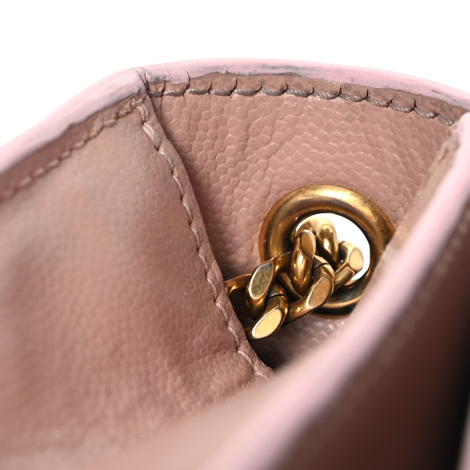 Saint Laurent Grain De Poudre Small Monogram Kate Satchel Pale Blush 16 of 19