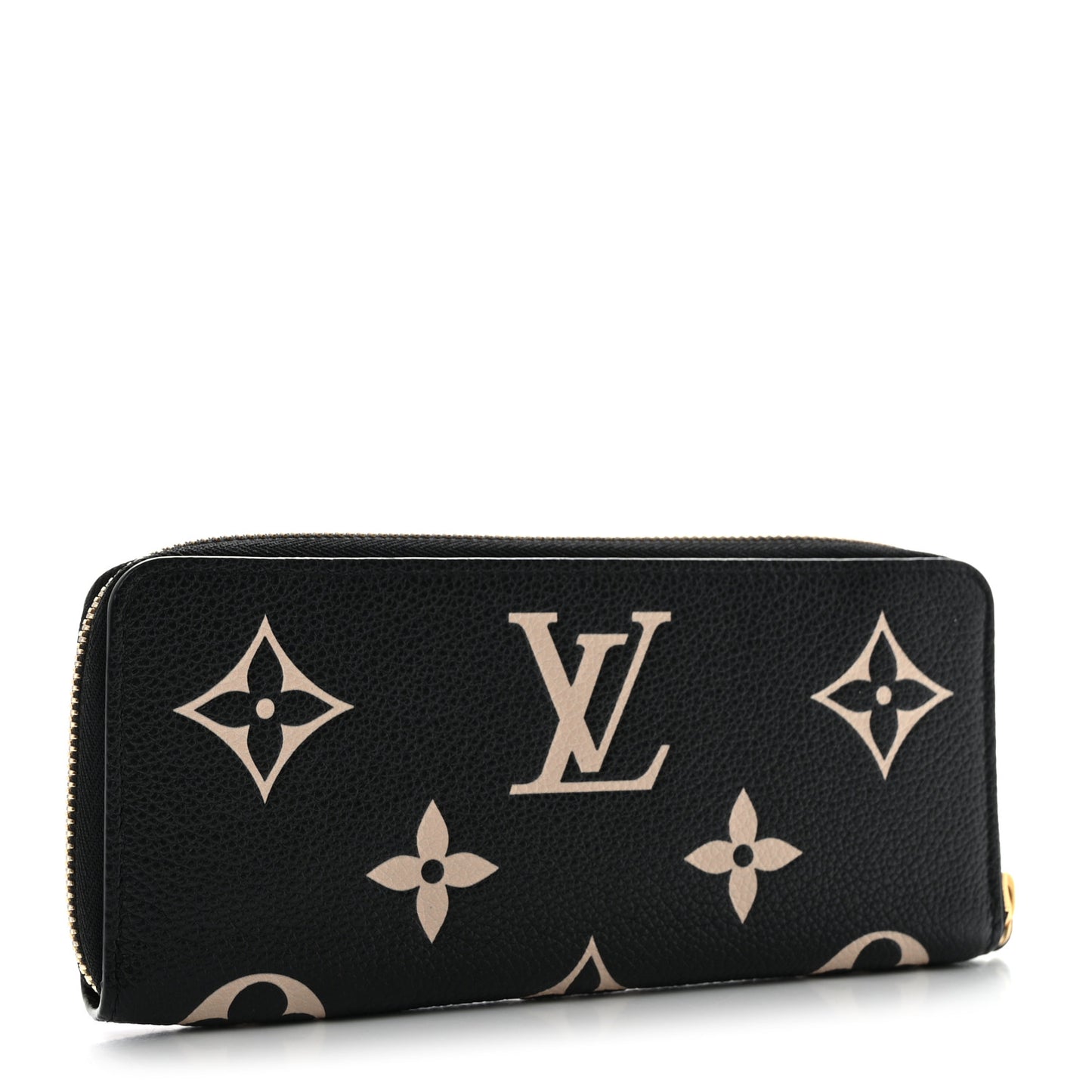 Empreinte Monogram Giant Clemence Wallet Black Beige