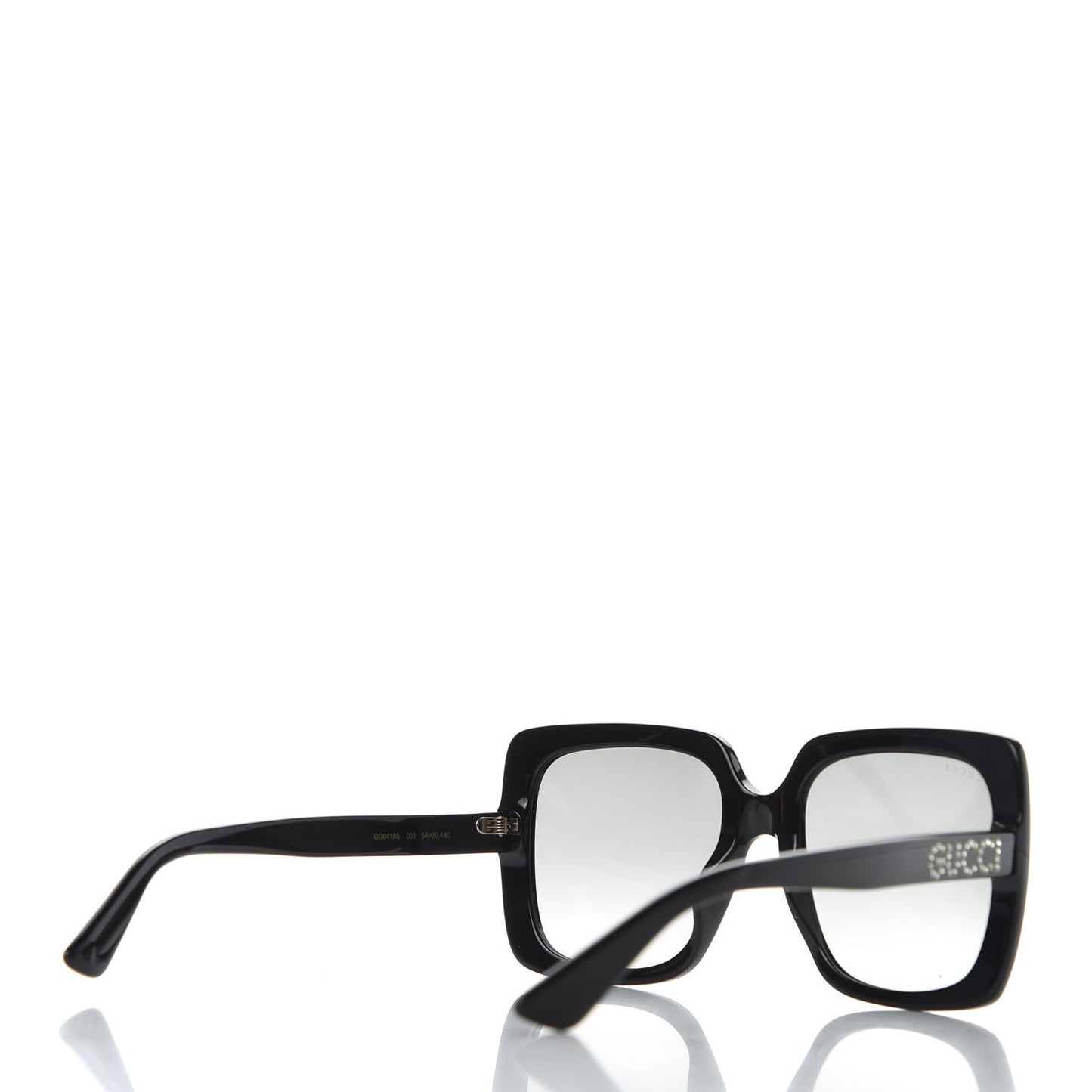 Crystal Square Frame GG Sunglasses GG0418S Black