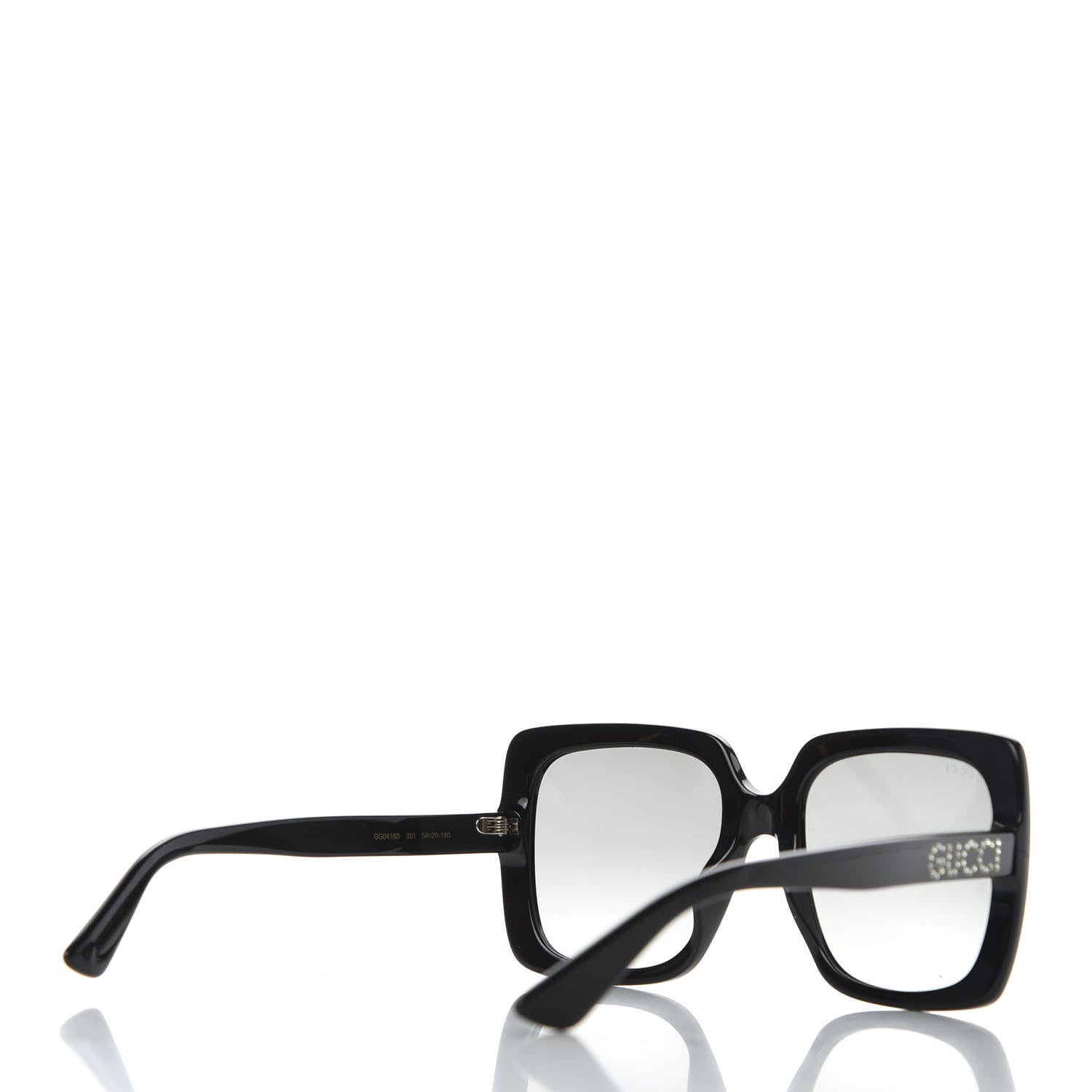 Gucci Crystal Square Frame GG Sunglasses GG0418S Black 4 of 8