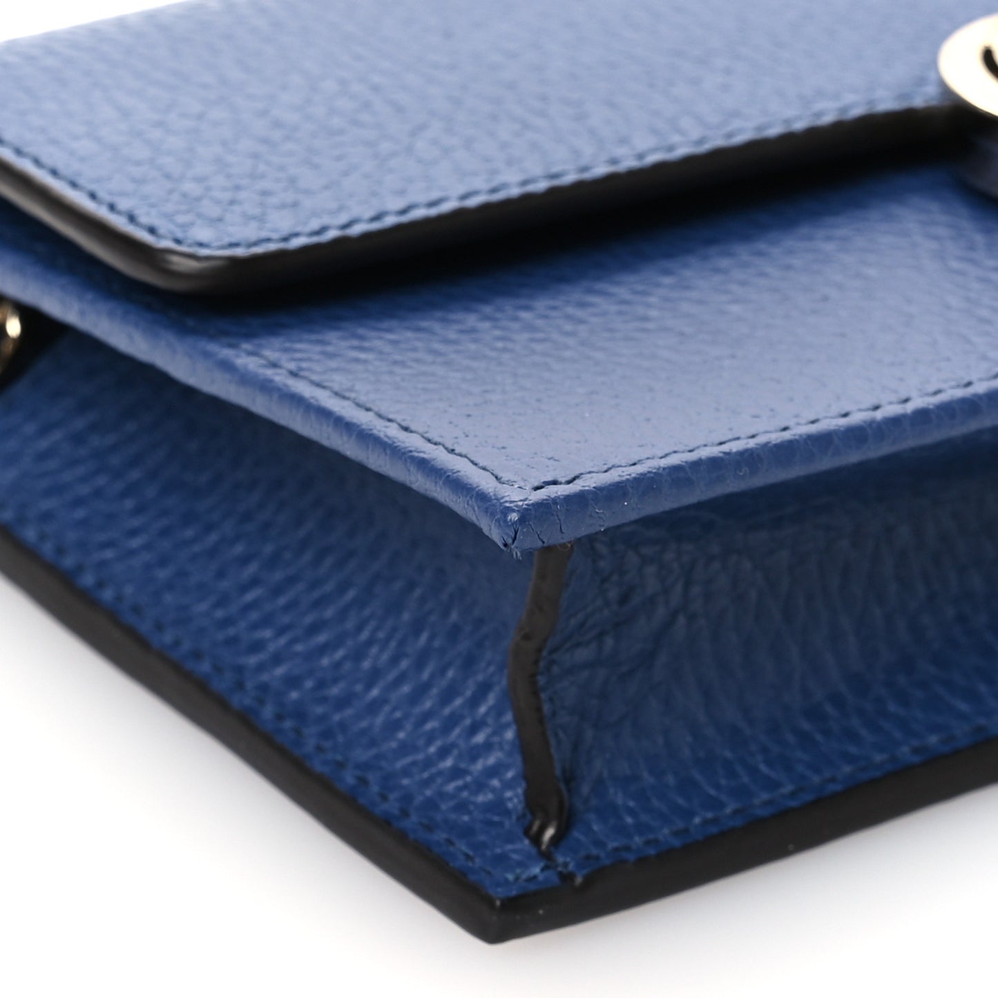 Dollar Calfskin Interlocking G Chain Wallet Caspian
