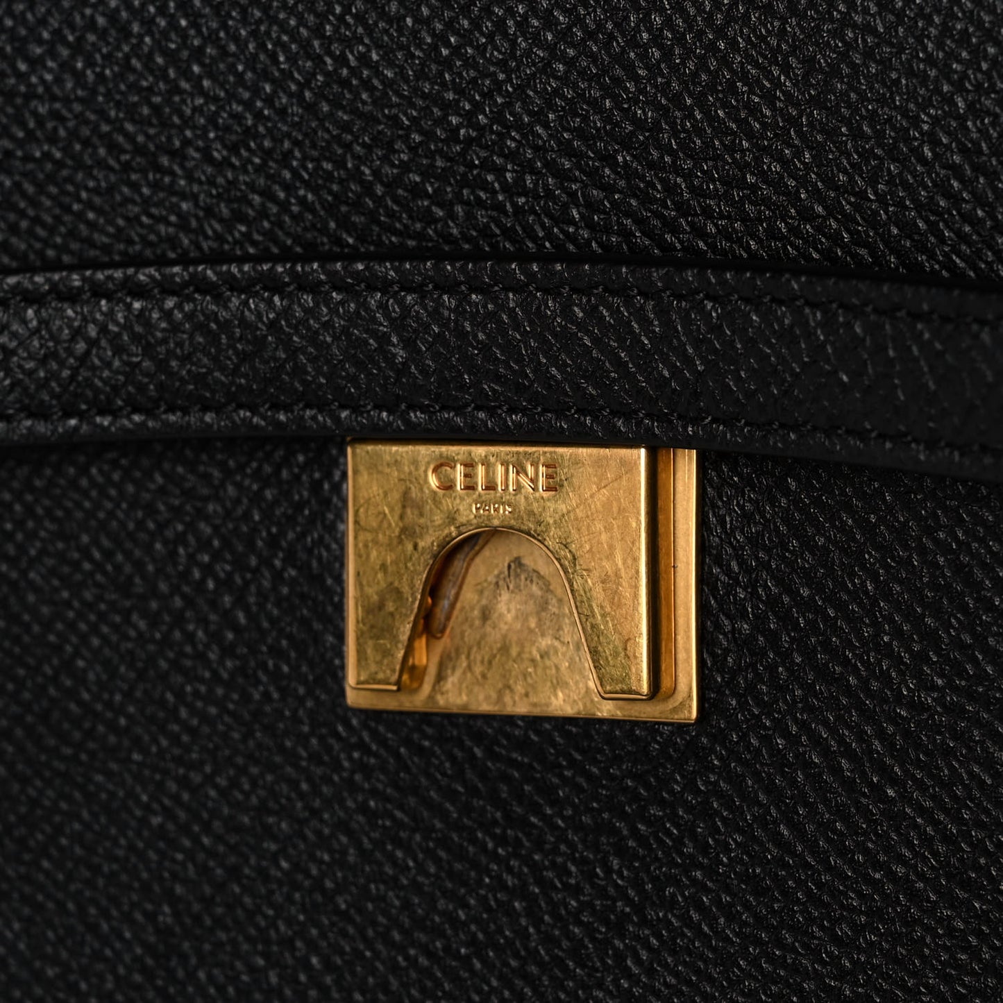 Grained Calfskin Mini Belt Bag Black