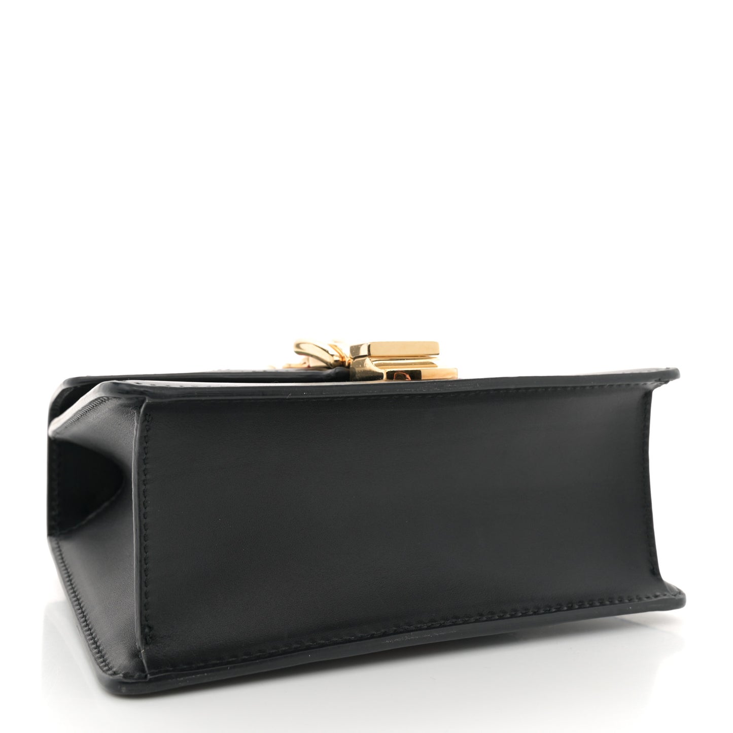 Calfskin Mini Sylvie Chain Shoulder Bag Black