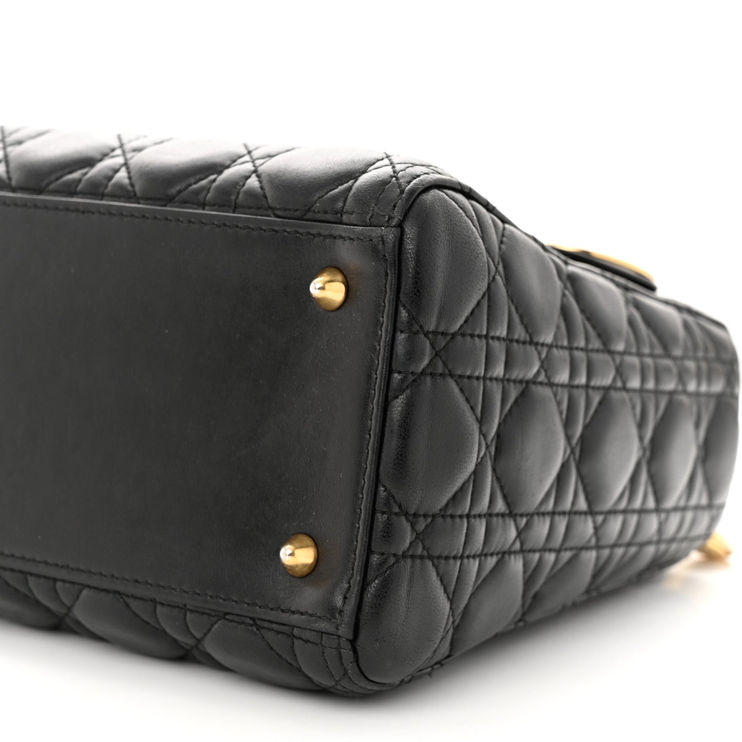 Lambskin Cannage Medium Lady Dior Black