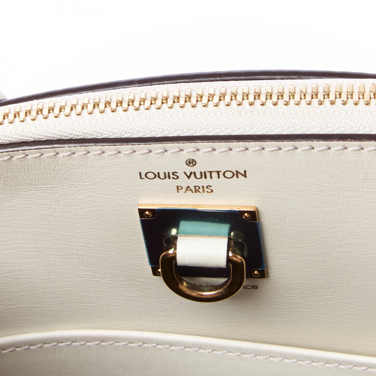 Louis Vuitton Calfskin City Steamer PM Kaki White Magnolia 7 of 9