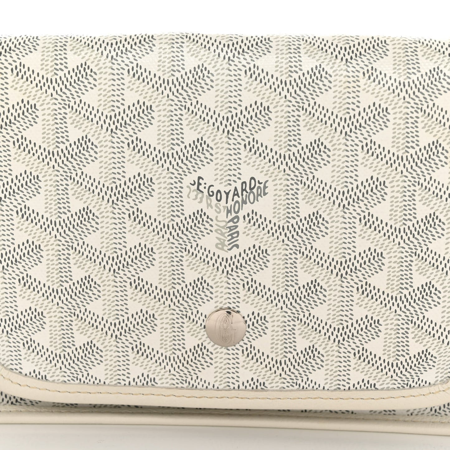Goyardine Plumet Wallet Clutch White