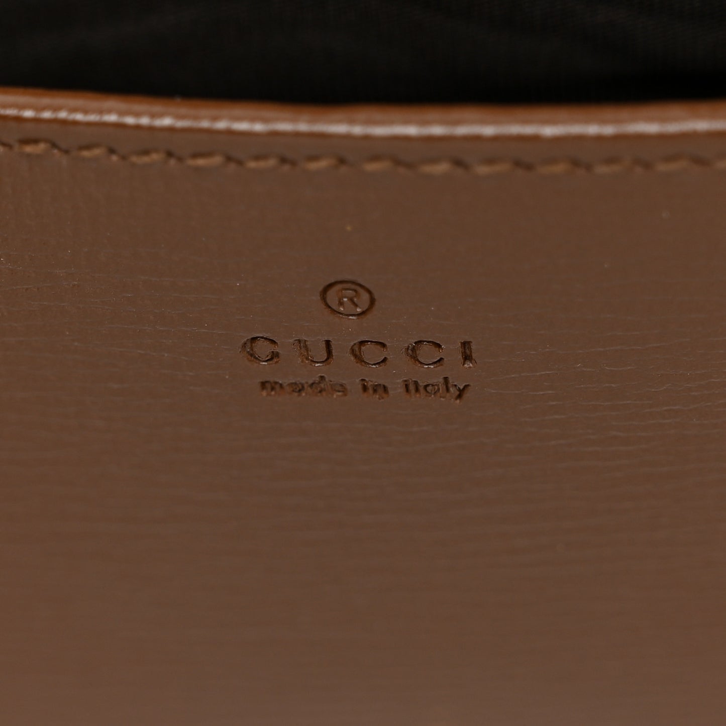 GG Supreme Monogram Azalea Calfskin Horsebit 1955 Wallet On Chain Beige Ebony Brown Sugar