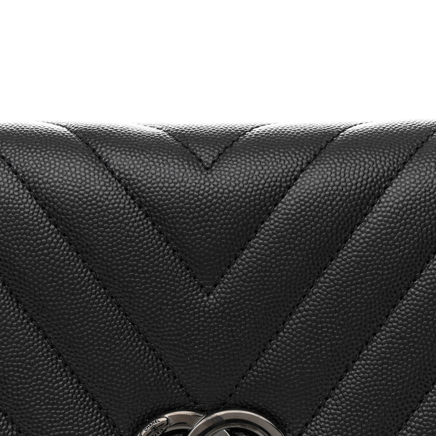 Caviar Chevron Quilted Small Coco Handle Flap So Black