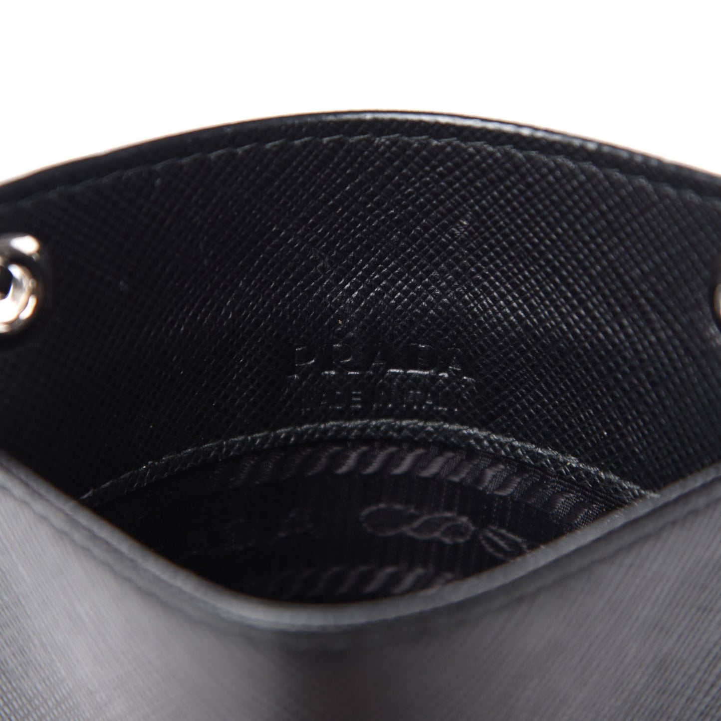 Saffiano Logo Cellphone Case With Strap Black
